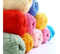 1PCS 40-50g/Set 4ply Milk Cotton(80%) Knitting Yarn Needlework Dyed Lanas for Crochet Craft Sweater Hat Dolls At Crochet Kits for Beginners Adults(29)