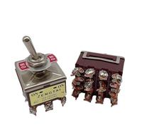 1PCS 403 402 10A/380VAC 15A/250VAC 3 Position 4PDT ON/OFF/ON 12 Pin Toggle Switch Silver Contact Copper Pin(403)