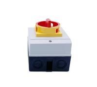 1PCS 40A Isolator Disconnect Switch YMD11-40D Padlock ON-OFF 3/4P With Waterproof Box Enclosure IP65 Silver Contact(3P)