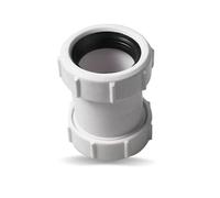 1Pcs 40mm Waste Pipe Connector Straight Tube Compression Joiner Coupling for Bathtub, Sink, Shower Tray, Dishwasher