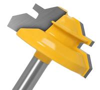 1PCS 45 Degree Lock Miter Router Bit 1/4" 6mm Shank Woodworking Tenon Milling Cutter Tool Drilling Milling for Wood Alloy Router Bit Set for Wood Planer(6X34.9mm)