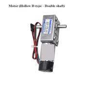 1PCS 4632-370 Double Shaft High Torque DC 6V 12V 24V Worm Gear Motor(Hollow D-type - biax,18 RPM,6V)