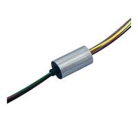 1PCS 48V Low-power Conductive Slip Ring Dia 6/6.5/7.9/8.5mm Aluminum Alloy Outer Shell Mini No-Flange Rotation Collector Ring(Dia 8.5mm 8CH 1A)
