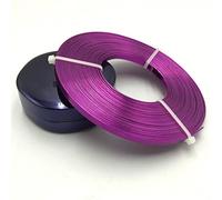 1pcs 4m Flat Aluminum Wire - 5mm x 1mm - Versatile DIY Crafting Material for Jewelry, Sculpting, and More(Purple)