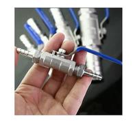 1PCS 4mm/6/8/10/12mm Hose Barb 304 Stainless Steel Double Pagoda Ball Valve with Sealing Ring, Water Oil Air Gas Switch Valve(10mm)