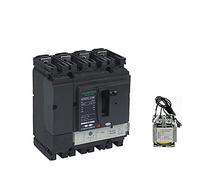 1Pcs 4P 250N MCCB Moulded Case Circuit Breaker Air Switch Distribution Protection with MX AC 230V Coil