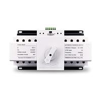 1Pcs 4P 63A 380V MCB Type Dual Power Automatic Transfer Switch ATS (Size : 2 Input 1 Output)(2 input 2 output)