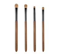 1pcs/4pcs walnut wood makeup brush, almond eyeshadow brush, synthetic fiber small eye detail brush, blending bru (4piece set 1PCS)