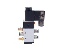 1pcs 4V110-06 4V210-08 4V310-10 4V410-15 valves with Muffler Connector 4mm/6mm/8mm/10mm/12mm 5/2 Way Solenoid Valve 12V 24V 220V(4V310-10,DC24V_with 6MM Fittings)
