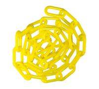 1pcs 5/10M Plastic Warning Chain Road Block Barrier Traffic Crowd Parking Control 8/10MM Protection Accessories For Queue Line Parking(Yellow,10mm x 10M)
