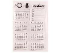 1Pcs 5.91 x 3.94 Inch Calendar Time Week Day Year Clock Transparent Clear Silicone Stamp,Stamps for Crafting