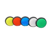 1pcs 5 Colors LED Light Lamp 60MM Button Switch(Yellow)