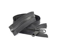1Pcs, 5#, Resin Zipper, 60-300 cm, Double-Sided Automatic Pull Ring with Locking Function, Tent Two-Way Zipper Sewing Accessory,Black