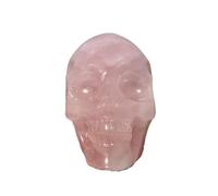 1pcs 500-600g Rose Quartz Skull, Hand-Carved Crystal Gemstone Stone