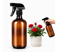 1Pcs 500ml Cleaning Spray Bottles, Plants Mister Sprayer, Hair Water Spray Bottle Durable Trigger, Adjustable Mist/Stream Refillable Empty Mister Spray Bottles for Hair, Plant, Cleaning (Brown)