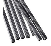1Pcs 500mm 25 26 28 30 32 34 35mm Carbon Fiber Tube, 3k Carbon Fiber Square Tube, Twill Matte Large Diameter High Strength Full Carbon Fiber Square Tube(30x30x27mm)