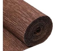 1Pcs 50x250cm Colored Crepe Paper Craft DIY Flowers Decoration Gift Wrapping Paper Craft Roll Origami Handmade Crinkled Paper(Brown)