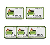 1Pcs/5Pcs/10Pcs Funny Dumpster Fire Enamel Pins It Has Been Days Since Our Last Dumpster Fire Hilarious Employee Gifts for Office Coworker Team Members Count Days Since Chaos Alloy Badges, S, Metal