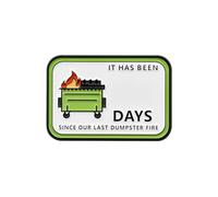 1Pcs/5Pcs/10Pcs Funny Dumpster Fire Enamel Pins It Has Been Days Since Our Last Dumpster Fire Hilarious Employee Gifts for Office Coworker Team Members Count Days Since Chaos Alloy Badges, S, Metal