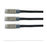 1PCS/5PCS/10PCS KSD9700 Thermostat 0C 5C 10C 15C 20C 25C 30C 35C Bimetal Disc Temperature Switch NC/NO 5A250V Thermal protector(15C,5PCS,5A-Metal-NO)