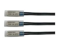1PCS/5PCS/10PCS KSD9700 Thermostates 0C 5C 10C 15C 20C 25C 30C 35C Bimetal Disc Temperature Switch NC/NO 5A250V Thermal protector(30C,5PCS,5A-plastic-NC)
