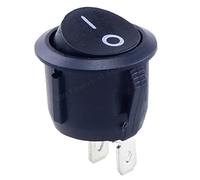 1pcs 5pcs 10pcs Red Black White ON/OFF Round Rocker Toggle Switch 6A/250VAC 10A 125VAC Plastic Push Button Switch 2PIN 3PIN KCD1(ON-OFF Black 2PIN,1PCS)
