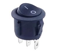 1pcs 5pcs 10pcs Red Black White ON/OFF Round Rocker Toggle Switch 6A/250VAC 10A 125VAC Plastic Push Button Switch 2PIN 3PIN KCD1(ON-OFF Black 3PIN,10PCS)