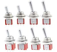 1Pcs/5Pcs SH T80-T Z1 Series Large Long Handle 12mm Panel Mount Toggle Switch 5A 125VAC(3PIN ON ON Long,1Pcs)