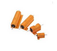 1PCS 5W 10W 25W Aluminum Power Metal Shell Case Wirewound Resistor 0.01~30K 1 2 3 5 6 8 10 20 100 150 1K 10K Ohm RX24(25W 47R)