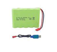 1PCS 6.0V 2800mah AA Li-Battery Rechargeable Plug JST-2P & USB Charging Line for The New Huina 540 Dump 520 Bulldozer RC and 510 Excavator 540 in Truck RC Car Toy