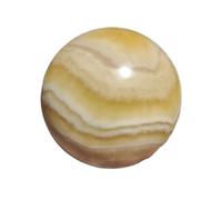 1pcs 6-7cm Gem Yellow Calcite Quartz Ball Aura Stone Orange Crystal