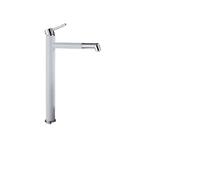 1PCS 6 Color Basin Polished Modern Bathroom Chrome Plated Brass Single Handle 360 Degree Sink Mixer(White Chrome H)