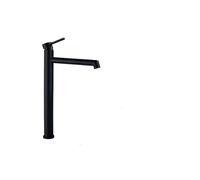 1PCS 6 Color Basin Polished Modern Bathroom Chrome Plated Brass Single Handle 360 Degree Sink Mixer(Black High)