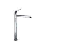1PCS 6 Color Basin Polished Modern Bathroom Chrome Plated Brass Single Handle 360 Degree Sink Mixer(Chrome High)