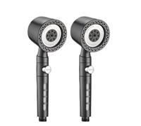1pcs 6 Modes High Pressure Shower Head Set(Gray 2pcs)