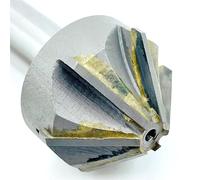 1pcs 60/90 Degrees Chamfering Countersink Drill Bit 16-60mm Cutting Diameter Chamfer Milling Cutter with Brazing Carbide Blade TCT Straight Shank Deburring Chamfering Cutter End Mill(16mm-90degree)