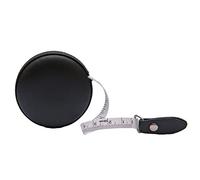 1Pcs 60 Inch/1.5 Meter Widen Leather Retractable Tape Measure, Small Sewing Tape Measure for Tailors and Designers (Black)