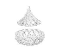 1Pcs 60ML 2OZ Clear Crystal Glass Candy Dish with Lid Small Decorative Candy Bowl Jar Storage Container for Home Kitchen Office Table Dessert Appetizer Serving