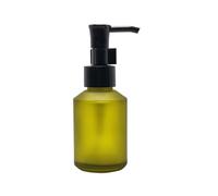 1Pcs 60ml/2oz Frosted Glass Lotion Pump Bottle Travel Soap Dispenser Bottle Empty Refillable Toiletries Storage Container Cosmetics Vial Jar with Black Pump for Essential Oil Cream Shampoo