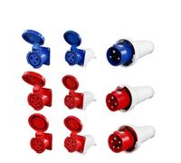 1pcs 63A IP67 Industrial Plug and Socket 3P/4P/5Pin Electrical Connector Wall Mounted Socket Male&Female Plugs(4P 63A Coupler)