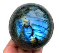 1Pcs 65mm Labradorite Healing Sphere Natural Quartz Stone Crystal Ball Carved Crystal Ornaments Decor Reiki Minerals Meditation Home Decoration