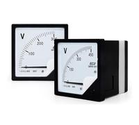 1Pcs 6C2 Analog Voltmeter Voltage Panel Meter 5V 10V 15V 20V 25V 30V 50V 75V 100V 150V 200V 300V 450V 500V 600V 800V 80 * 80mm(DC VOLTMETER_DC 0-250V)