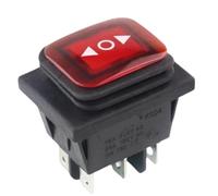 1Pcs 6Pin Rocker Switch 3 Position DSDT 16A 250VAC, 20A 125VAC(Black,MOMENTARY SELF-RESET_220 V)