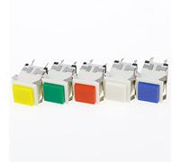 1pcs 6Pin Square Cap Momentary/Locking Push Button Switch 3A/250V 6A/125V (Color : Red, Size : Locking)(Yellow,Locking)