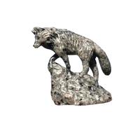 1pcs 7.5cm Stone Wolf Hand-Carved Crystal Quartz Flame