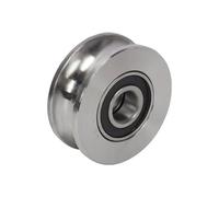 1PCS 75mm OD. U Groove Pulley, Guide Pulley Includes Bearings, Groove Width 8/13/20mm, U Track Roller(Groove 20mm with 2 6204 bearing)