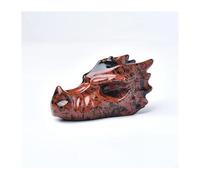 1pcs 7cm Dragon Head Status Red Obsidian Crystal Handcarved Stone Gemstone Stone