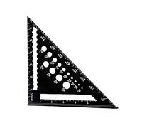 1Pcs 7inch Multifunctional Triangle Ruler Set Carpenters Square Tool, Aluminum Alloy Triangle Ruler Carpenter's Layout Rulers Precision Goniometer