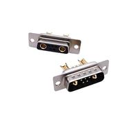 1PCS 7W2 Gold plated high current Connector D-SUB adapter 5+2 plug jack Machined Pin Full Gold Flash Wire 20A 30A 40A IDGTTLDF(20A Female)