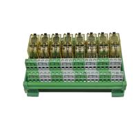 1PCS 8 Channel DPDT DIN Rail Mount RJ2S 24V Interface Relay Module